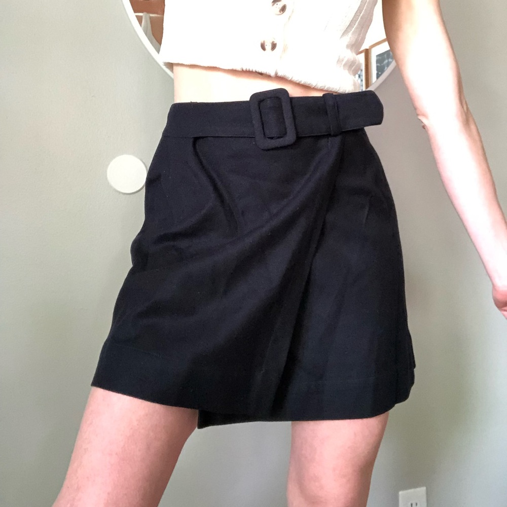 Vintage wool Banana Republic belted wrap skirt